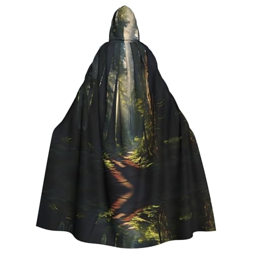 BROLEO California Redwood Forest Prints Halloween Erwachsene Kapuzenumhang für Kostümpartys und Themenveranstaltungen BROLEO California Redwood Forest Prints Halloween Erwachsene Kapuzenumhang für Kostümpartys und Themenveranstaltungen von BROLEO