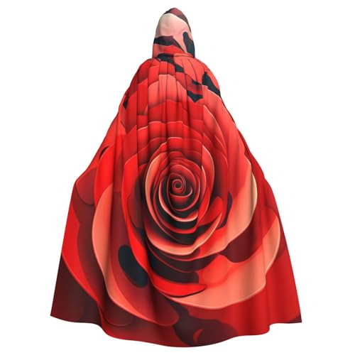 BROLEO Cartoon-Umhang mit roter Blume, Spiraldruck, Halloween, Erwachsene, Kapuzenumhang für Kostümpartys und Themenveranstaltungen BROLEO Cartoon-Umhang mit roter Blume, Spiraldruck, Halloween, Erwachsene, Kapuzenumhang für Kostümpartys und Themenveranstaltungen von BROLEO