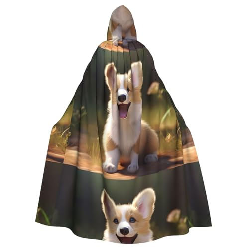 BROLEO Corgi Welpen-Aufdruck, Halloween, Erwachsenen-Kapuzenumhang, Herren- und Damenbekleidung, Mantel, Rollenspiel BROLEO Corgi Welpen-Aufdruck, Halloween, Erwachsenen-Kapuzenumhang, Herren- und Damenbekleidung, Mantel, Rollenspiel von BROLEO