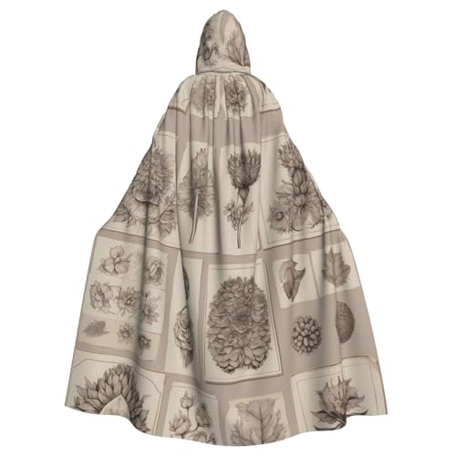BROLEO Creations On The Drawing Board Prints Halloween Adult Hooded Cape Cloak No Zipper, Comfortable For Costume Parties von BROLEO