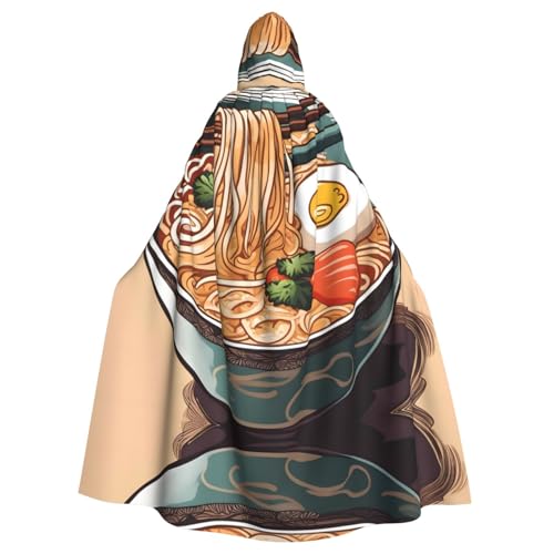 BROLEO Delicious Sweet Ramen Prints Halloween Erwachsene Kapuzenumhang für Kostümpartys und Themenveranstaltungen von BROLEO