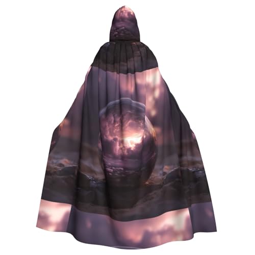 BROLEO Dreamy Crystal Ball Prints Halloween Erwachsene Kapuzenumhang ohne Reißverschluss, bequem für Kostümpartys BROLEO Dreamy Crystal Ball Prints Halloween Erwachsene Kapuzenumhang ohne Reißverschluss, bequem für Kostümpartys von BROLEO