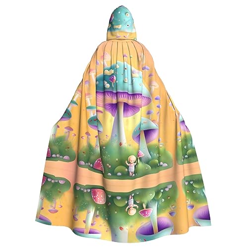 BROLEO Fantasie-Pilz-Druck Halloween Erwachsenen-Umhang mit Kapuze für Kostümpartys und Themenveranstaltungen BROLEO Fantasie-Pilz-Druck Halloween Erwachsenen-Umhang mit Kapuze für Kostümpartys und Themenveranstaltungen von BROLEO