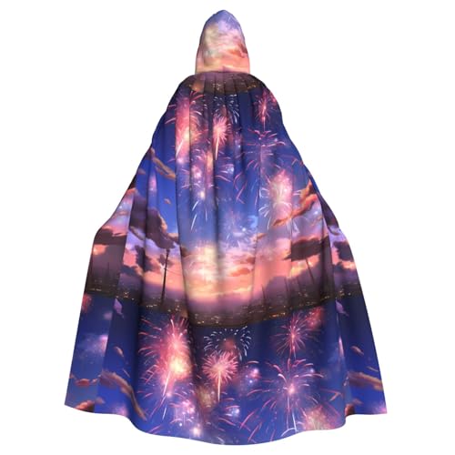 BROLEO Feuerwerk Himmeldruck Halloween Erwachsene Kapuzenumhang Herren und Damen Kleidung Mantel Rollenspiel BROLEO Feuerwerk Himmeldruck Halloween Erwachsene Kapuzenumhang Herren und Damen Kleidung Mantel Rollenspiel von BROLEO