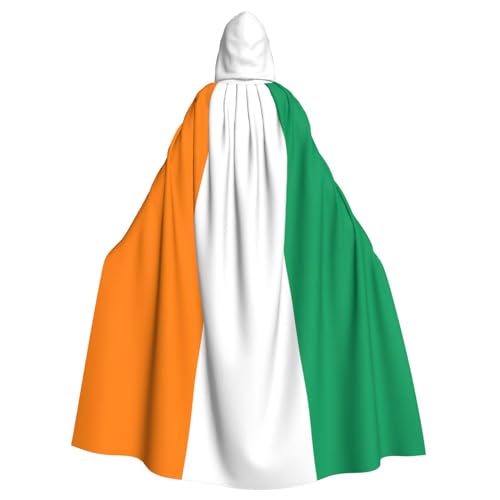 BROLEO Flagge der Elfenbeinküste, bedruckt, Halloween, Erwachsenenumhang mit Kapuze, für Kostümpartys und Themenveranstaltungen BROLEO Flagge der Elfenbeinküste, bedruckt, Halloween, Erwachsenenumhang mit Kapuze, für Kostümpartys und Themenveranstaltungen von BROLEO