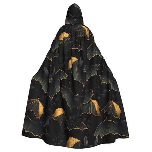 BROLEO Fledermaus-Druck, Halloween-Umhang mit Kapuze, ohne Reißverschluss, bequem für Kostümpartys BROLEO Fledermaus-Druck, Halloween-Umhang mit Kapuze, ohne Reißverschluss, bequem für Kostümpartys von BROLEO
