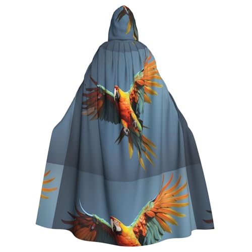 BROLEO Fliegender Papageien-Druck, Halloween, Erwachsenen-Kapuzenumhang, Herren- und Damenbekleidung, Mantel, Rollenspiel BROLEO Fliegender Papageien-Druck, Halloween, Erwachsenen-Kapuzenumhang, Herren- und Damenbekleidung, Mantel, Rollenspiel von BROLEO