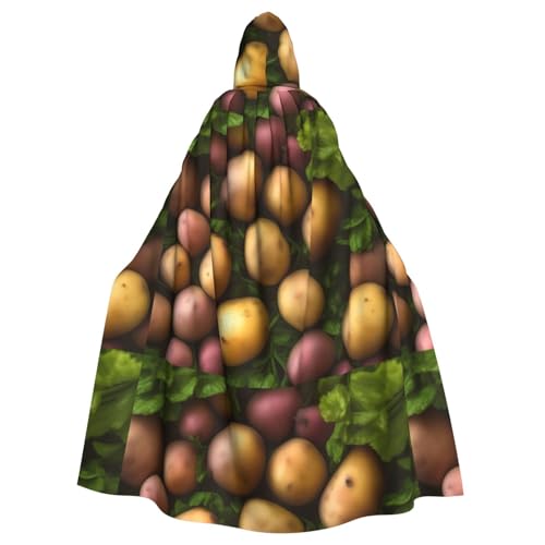 BROLEO Gartenkartoffel-Druck Halloween Erwachsene Kapuzenumhang ohne Reißverschluss, bequem für Kostümpartys BROLEO Gartenkartoffel-Druck Halloween Erwachsene Kapuzenumhang ohne Reißverschluss, bequem für Kostümpartys von BROLEO