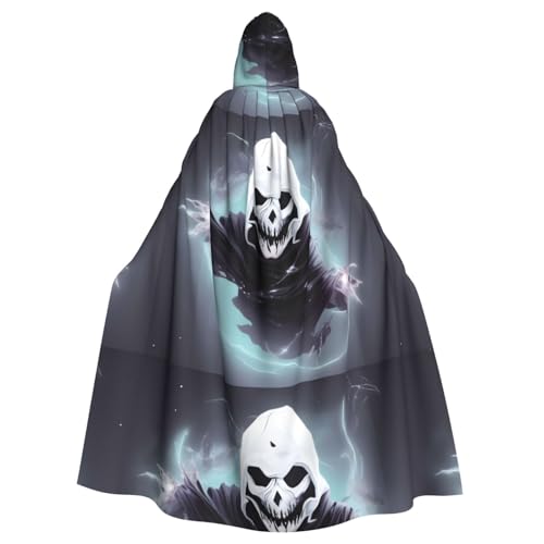 BROLEO Geister-Schwarm-Druck, Halloween-Umhang mit Kapuze, ohne Reißverschluss, bequem für Kostümpartys BROLEO Geister-Schwarm-Druck, Halloween-Umhang mit Kapuze, ohne Reißverschluss, bequem für Kostümpartys von BROLEO