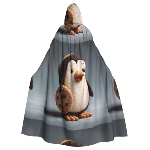 BROLEO Halloween-Kapuzenumhang mit Kekspinguin-Aufdruck, ohne Reißverschluss, bequem für Kostümpartys BROLEO Halloween-Kapuzenumhang mit Kekspinguin-Aufdruck, ohne Reißverschluss, bequem für Kostümpartys von BROLEO