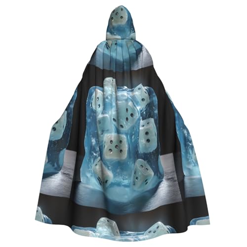 BROLEO Halloween-Umhang mit Kapuze und Würfelmotiv, kein Reißverschluss, bequem für Kostümpartys BROLEO Halloween-Umhang mit Kapuze und Würfelmotiv, kein Reißverschluss, bequem für Kostümpartys von BROLEO