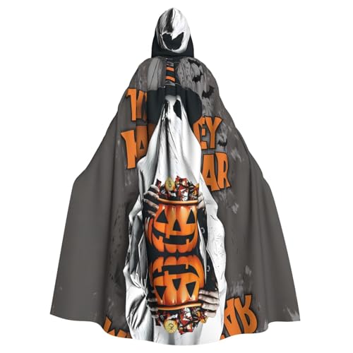BROLEO Hexenhut mit Kürbis-Aufdruck, Halloween, Erwachsenen-Kapuzenumhang für Kostümpartys und Themenveranstaltungen BROLEO Hexenhut mit Kürbis-Aufdruck, Halloween, Erwachsenen-Kapuzenumhang für Kostümpartys und Themenveranstaltungen von BROLEO