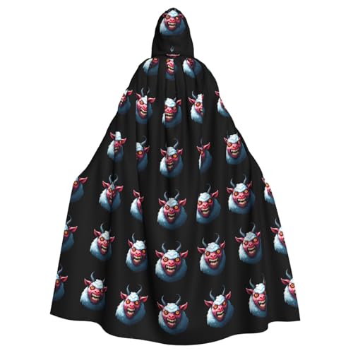 BROLEO Horror-Modischer Umhang mit Teufelschaf-Druck, Halloween, Erwachsenen-Kapuzenumhang, ohne Reißverschluss, bequem für Kostümpartys BROLEO Horror-Modischer Umhang mit Teufelschaf-Druck, Halloween, Erwachsenen-Kapuzenumhang, ohne Reißverschluss, bequem für Kostümpartys von BROLEO