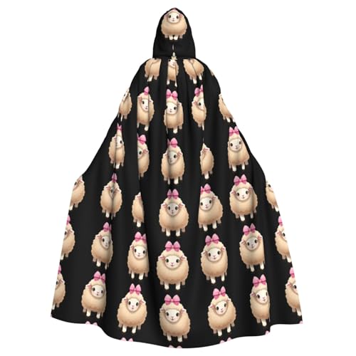BROLEO Hübsches kleines Schaf, bedruckt, Halloween, Erwachsenen-Kapuzenumhang für Kostümpartys und Themenveranstaltungen BROLEO Hübsches kleines Schaf, bedruckt, Halloween, Erwachsenen-Kapuzenumhang für Kostümpartys und Themenveranstaltungen von BROLEO