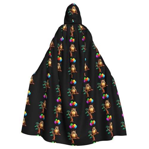 BROLEO Kapuzenumhang mit Eulen-Motiv, für Erwachsene, für Herren und Damen, Rollenspiel BROLEO Kapuzenumhang mit Eulen-Motiv, für Erwachsene, für Herren und Damen, Rollenspiel von BROLEO