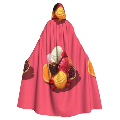 BROLEO Kapuzenumhang mit Fruchteis-Aufdruck, Halloween, Erwachsene, ohne Reißverschluss, bequem für Kostümpartys BROLEO Kapuzenumhang mit Fruchteis-Aufdruck, Halloween, Erwachsene, ohne Reißverschluss, bequem für Kostümpartys von BROLEO