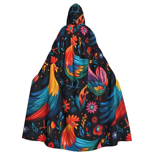 BROLEO Kapuzenumhang mit Huhn, Tierdruck, Halloween, Erwachsene, ohne Reißverschluss, bequem für Kostümpartys BROLEO Kapuzenumhang mit Huhn, Tierdruck, Halloween, Erwachsene, ohne Reißverschluss, bequem für Kostümpartys von BROLEO