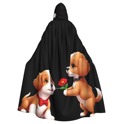 BROLEO Kapuzenumhang mit Hundemotiv für Halloween, Erwachsene, ohne Reißverschluss, bequem für Kostümpartys BROLEO Kapuzenumhang mit Hundemotiv für Halloween, Erwachsene, ohne Reißverschluss, bequem für Kostümpartys von BROLEO