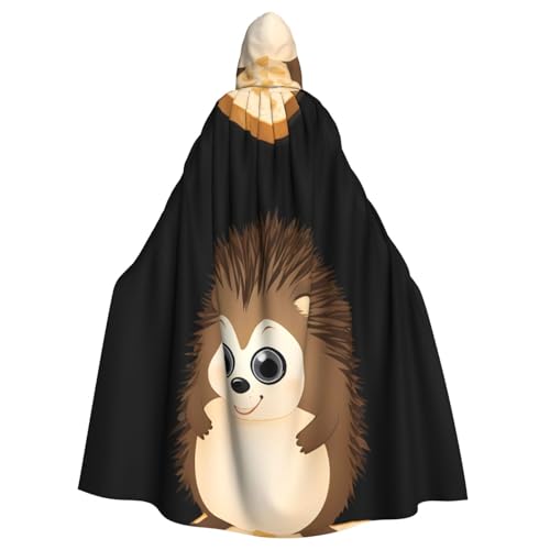 BROLEO Kapuzenumhang mit Igel auf Brot, für Halloween, Erwachsene, ohne Reißverschluss, bequem für Kostümpartys BROLEO Kapuzenumhang mit Igel auf Brot, für Halloween, Erwachsene, ohne Reißverschluss, bequem für Kostümpartys von BROLEO