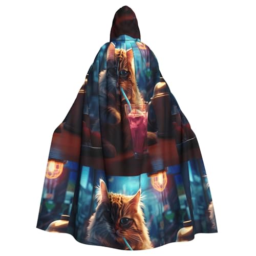 BROLEO Kapuzenumhang mit Kätzchen, für Halloween, Erwachsene, für Herren und Damen, Mantel, Rollenspiel BROLEO Kapuzenumhang mit Kätzchen, für Halloween, Erwachsene, für Herren und Damen, Mantel, Rollenspiel von BROLEO