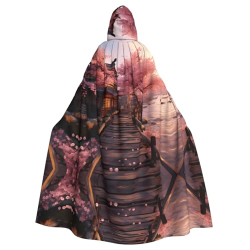BROLEO Kapuzenumhang mit Kirschblüten-Aufdruck, Halloween, Erwachsene, für Kostümpartys und Themenveranstaltungen BROLEO Kapuzenumhang mit Kirschblüten-Aufdruck, Halloween, Erwachsene, für Kostümpartys und Themenveranstaltungen von BROLEO