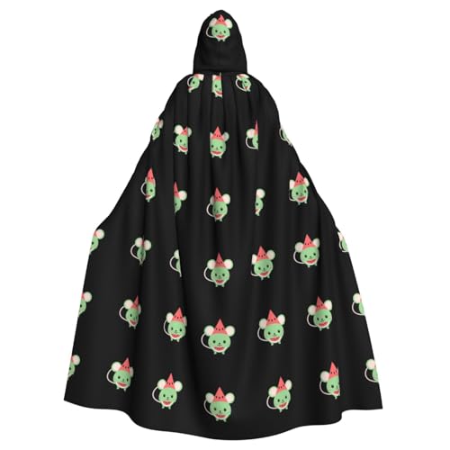 BROLEO Kapuzenumhang mit Maus und Wassermelonenhut, für Halloween, Erwachsene, für Kostümpartys und Themenveranstaltungen BROLEO Kapuzenumhang mit Maus und Wassermelonenhut, für Halloween, Erwachsene, für Kostümpartys und Themenveranstaltungen von BROLEO