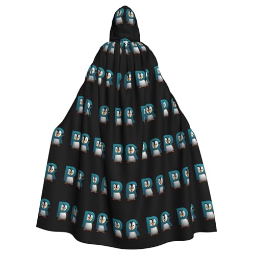 BROLEO Kapuzenumhang mit Pinguine mit Buchstaben, für Halloween, Erwachsene, für Kostümpartys und Themenveranstaltungen BROLEO Kapuzenumhang mit Pinguine mit Buchstaben, für Halloween, Erwachsene, für Kostümpartys und Themenveranstaltungen von BROLEO