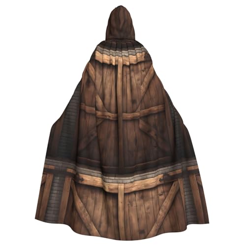 BROLEO Kapuzenumhang mit Scheunentürdruck, Halloween, Erwachsene, für Herren und Damen, Mantel, Rollenspiel BROLEO Kapuzenumhang mit Scheunentürdruck, Halloween, Erwachsene, für Herren und Damen, Mantel, Rollenspiel von BROLEO