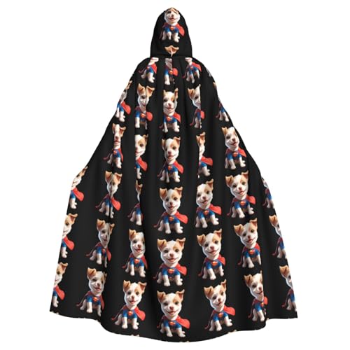 BROLEO Kapuzenumhang mit Welpe, Superman, bedruckt, Halloween, Erwachsene, für Kostümpartys und Themenveranstaltungen BROLEO Kapuzenumhang mit Welpe, Superman, bedruckt, Halloween, Erwachsene, für Kostümpartys und Themenveranstaltungen von BROLEO