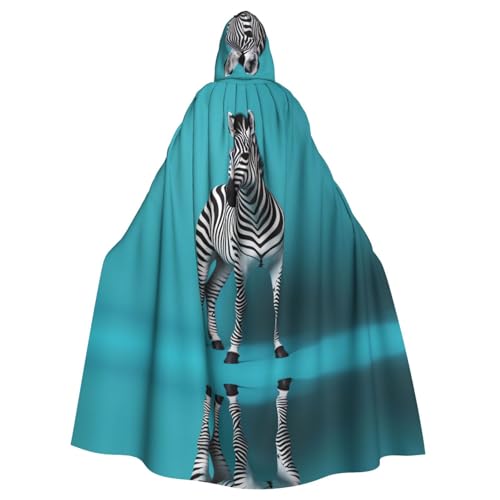 BROLEO Kapuzenumhang mit Zebramuster für Halloween, Erwachsene, für Kostümpartys und Themenveranstaltungen BROLEO Kapuzenumhang mit Zebramuster für Halloween, Erwachsene, für Kostümpartys und Themenveranstaltungen von BROLEO
