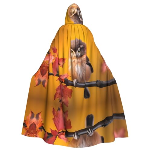 BROLEO Kapuzenumhang mit kleiner Eule für Halloween, Erwachsene, für Kostümpartys und Themenveranstaltungen BROLEO Kapuzenumhang mit kleiner Eule für Halloween, Erwachsene, für Kostümpartys und Themenveranstaltungen von BROLEO