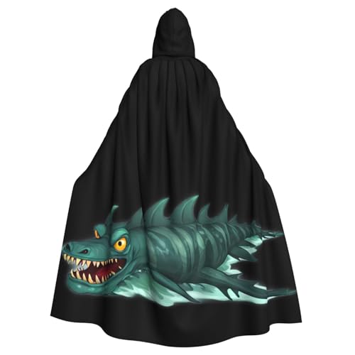 BROLEO Kapuzenumhang mit schrecklichem Seemonsterdruck, Halloween, Erwachsenen-Kapuzenumhang, ohne Reißverschluss, bequem für Kostümpartys BROLEO Kapuzenumhang mit schrecklichem Seemonsterdruck, Halloween, Erwachsenen-Kapuzenumhang, ohne Reißverschluss, bequem für Kostümpartys von BROLEO