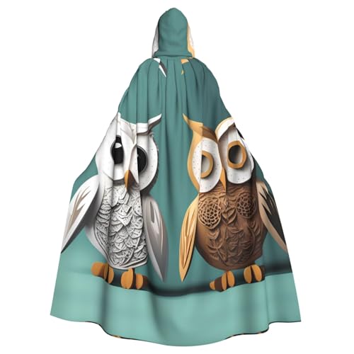 BROLEO Kapuzenumhang mit süßem Eulen-Druck, Halloween, Erwachsene, für Kostümpartys und Themenveranstaltungen BROLEO Kapuzenumhang mit süßem Eulen-Druck, Halloween, Erwachsene, für Kostümpartys und Themenveranstaltungen von BROLEO