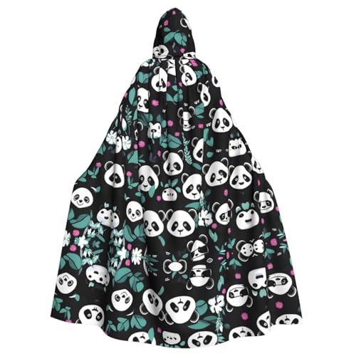 BROLEO Kapuzenumhang mit süßem Panda-Motiv, für Halloween, Erwachsene, für Kostümpartys und Themenveranstaltungen von BROLEO