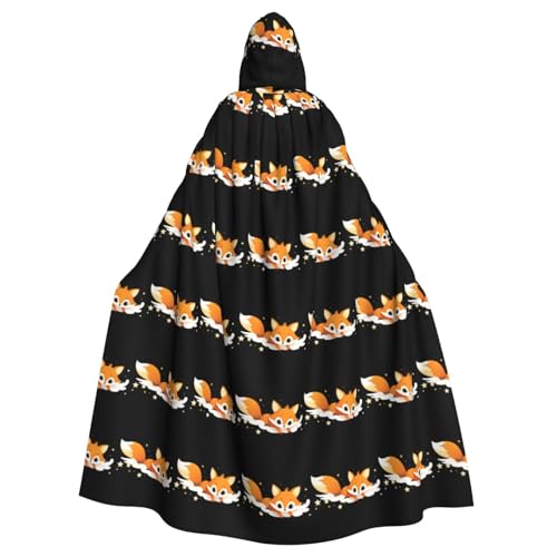 BROLEO Kleiner Fuchs, der im Sternenhimmel fliegt, bedruckt, Halloween-Umhang für Erwachsene, ohne Reißverschluss, bequem für Kostümpartys BROLEO Kleiner Fuchs, der im Sternenhimmel fliegt, bedruckt, Halloween-Umhang für Erwachsene, ohne Reißverschluss, bequem für Kostümpartys von BROLEO
