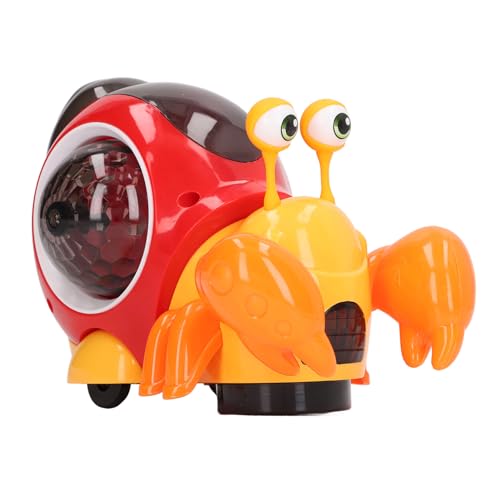 BROLEO Krabbelndes Schnecken-Babyspielzeug, Bunte 3D-Lichter, Baby-elektrisches Schneckenspielzeug, Niedliche Form für Kleinkinder für (Rot) von BROLEO