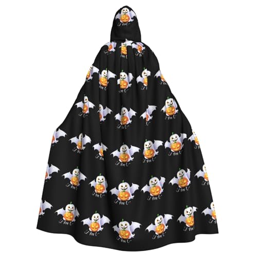BROLEO Kürbis, Fledermaus, Geisterdruck, Halloween, Erwachsenen-Kapuzenumhang für Kostümpartys und Themenveranstaltungen BROLEO Kürbis, Fledermaus, Geisterdruck, Halloween, Erwachsenen-Kapuzenumhang für Kostümpartys und Themenveranstaltungen von BROLEO