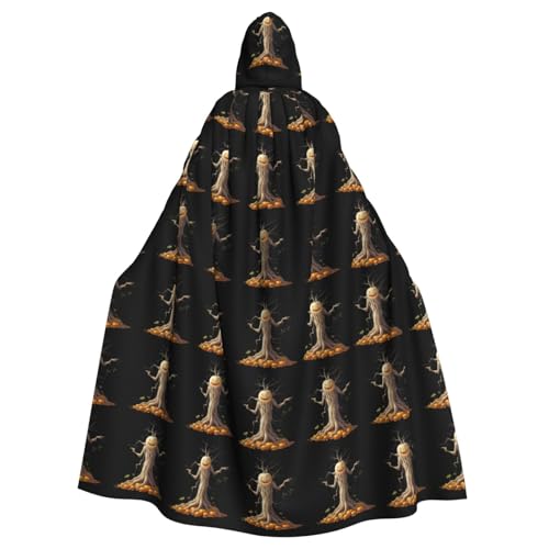 BROLEO Kürbis Baum Wurzel Monster Druck Halloween Erwachsene Kapuzenumhang Herren und Damen Kleidung Mantle Rollenspiel BROLEO Kürbis Baum Wurzel Monster Druck Halloween Erwachsene Kapuzenumhang Herren und Damen Kleidung Mantle Rollenspiel von BROLEO