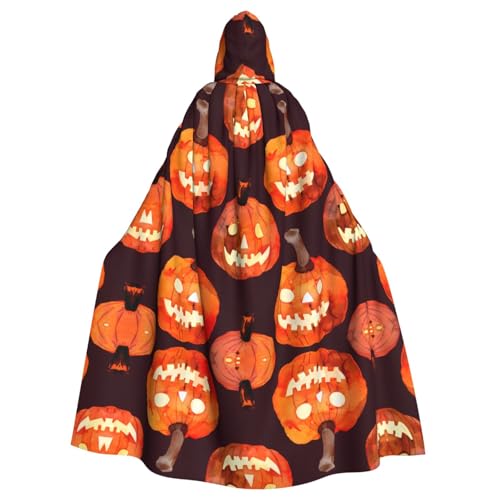 BROLEO Kürbis Lichter drucken Halloween Erwachsene Kapuzenumhang für Kostümpartys und Themenveranstaltungen BROLEO Kürbis Lichter drucken Halloween Erwachsene Kapuzenumhang für Kostümpartys und Themenveranstaltungen von BROLEO