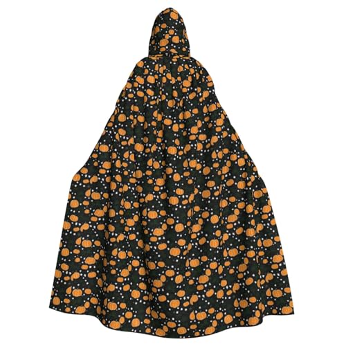 BROLEO Kürbis- und Kleeblatt-Aufdruck, Halloween-Umhang mit Kapuze für Erwachsene, für Kostümpartys und Themenveranstaltungen BROLEO Kürbis- und Kleeblatt-Aufdruck, Halloween-Umhang mit Kapuze für Erwachsene, für Kostümpartys und Themenveranstaltungen von BROLEO
