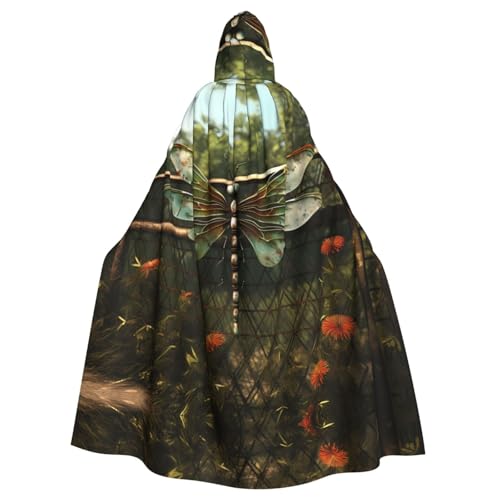 BROLEO Libellenzaun-Druck, Halloween, Erwachsenen-Kapuzenumhang für Kostümpartys und Themenveranstaltungen BROLEO Libellenzaun-Druck, Halloween, Erwachsenen-Kapuzenumhang für Kostümpartys und Themenveranstaltungen von BROLEO