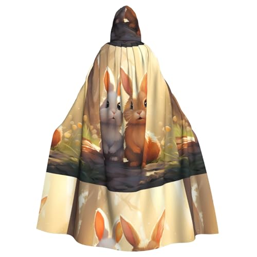 BROLEO Niedlicher Hasen-Druck, Halloween, Erwachsenen-Kapuzenumhang, Herren- und Damenbekleidung, Mantel, Rollenspiel BROLEO Niedlicher Hasen-Druck, Halloween, Erwachsenen-Kapuzenumhang, Herren- und Damenbekleidung, Mantel, Rollenspiel von BROLEO