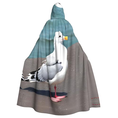 BROLEO Niedlicher Kapuzenumhang mit Möwen-Aufdruck, Halloween, Erwachsene, für Kostümpartys und Themenveranstaltungen BROLEO Niedlicher Kapuzenumhang mit Möwen-Aufdruck, Halloween, Erwachsene, für Kostümpartys und Themenveranstaltungen von BROLEO