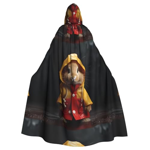 BROLEO Niedlicher Regenmantel mit Hasen-Aufdruck, Halloween-Umhang für Erwachsene, ohne Reißverschluss, bequem für Kostümpartys BROLEO Niedlicher Regenmantel mit Hasen-Aufdruck, Halloween-Umhang für Erwachsene, ohne Reißverschluss, bequem für Kostümpartys von BROLEO