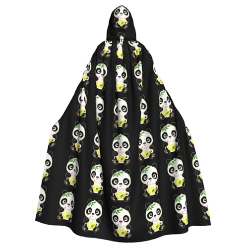 BROLEO Panda Zitronentee Prints Halloween Erwachsene Kapuzenumhang für Kostümpartys und Themenveranstaltungen BROLEO Panda Zitronentee Prints Halloween Erwachsene Kapuzenumhang für Kostümpartys und Themenveranstaltungen von BROLEO