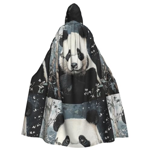 BROLEO Panda im Bambus-Druck, Halloween-Umhang mit Kapuze, für Erwachsene und Herren BROLEO Panda im Bambus-Druck, Halloween-Umhang mit Kapuze, für Erwachsene und Herren von BROLEO