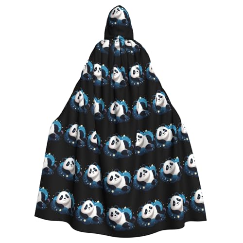 BROLEO Panda schlafend im Sternenhimmel bedruckt Halloween Erwachsene Kapuzenumhang für Kostümpartys und Themenveranstaltungen BROLEO Panda schlafend im Sternenhimmel bedruckt Halloween Erwachsene Kapuzenumhang für Kostümpartys und Themenveranstaltungen von BROLEO
