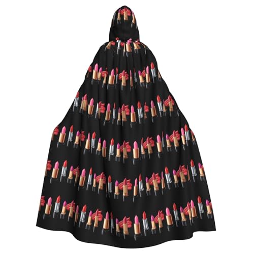 BROLEO Parfüm-Lippenstift-Druck, Halloween, Erwachsenen-Umhang mit Kapuze, für Kostümpartys und Themenveranstaltungen BROLEO Parfüm-Lippenstift-Druck, Halloween, Erwachsenen-Umhang mit Kapuze, für Kostümpartys und Themenveranstaltungen von BROLEO