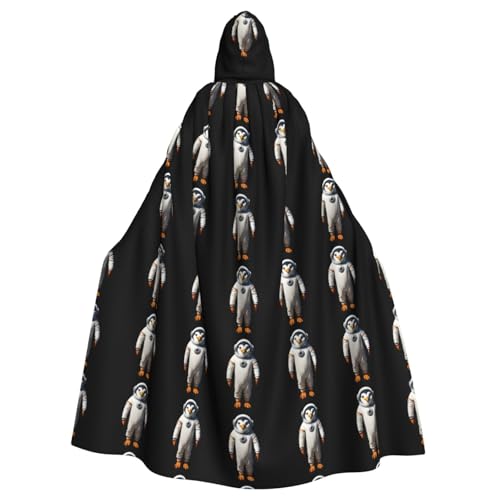BROLEO Pinguin-Astronauten-Druck, Halloween, Erwachsenen-Umhang mit Kapuze, für Kostümpartys und Themenveranstaltungen BROLEO Pinguin-Astronauten-Druck, Halloween, Erwachsenen-Umhang mit Kapuze, für Kostümpartys und Themenveranstaltungen von BROLEO