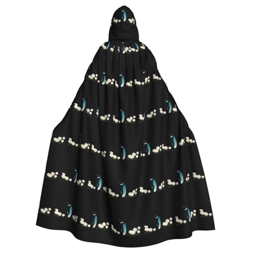BROLEO Pinguin unter Gänseblümchen Druck Halloween Erwachsene Kapuzenumhang für Kostümpartys und Themenveranstaltungen BROLEO Pinguin unter Gänseblümchen Druck Halloween Erwachsene Kapuzenumhang für Kostümpartys und Themenveranstaltungen von BROLEO